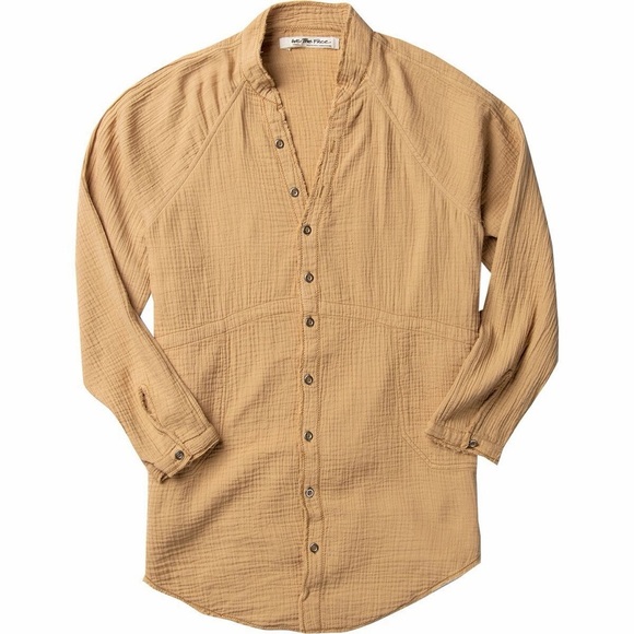 We The Free Summer Daydream Oversized Cotton Button Down Top Small NWOT - Picture 3 of 14